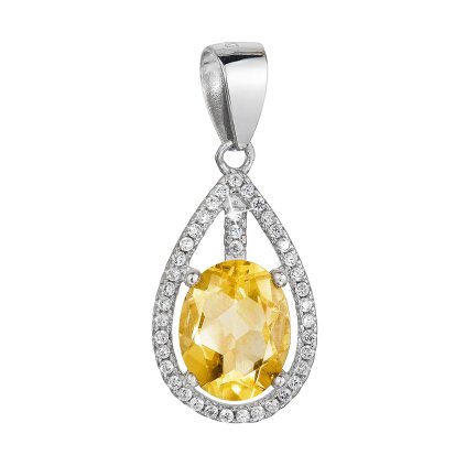 29951 stribrny privesek slza zluty zirkon 14034 3 citrine