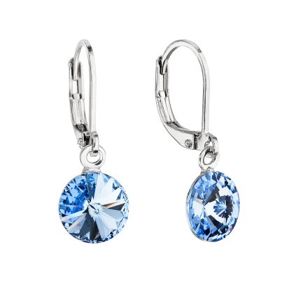 32066 nausnice bizuterie visaci s krystalem swarovski modre kulate 51080 3 lt sapphire