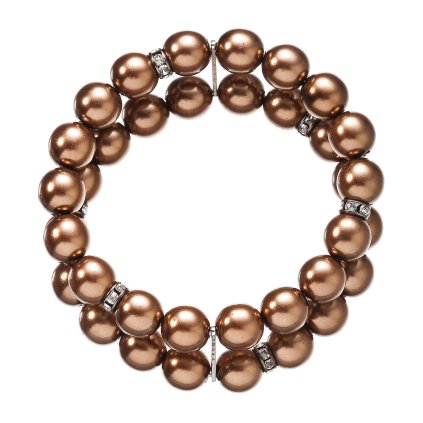 32240 perlovy naramek dvourady tmave bronzovy 33065 3 bronze