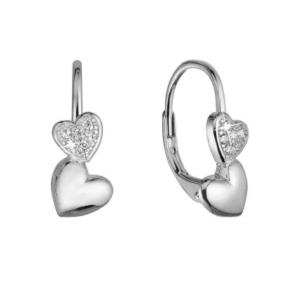 32360 stribrne nausnice dve srdce se zirkony 11515 1 crystal