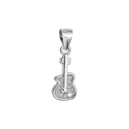32564 stribrny privesek kytara se zirkony 14036 1 crystal