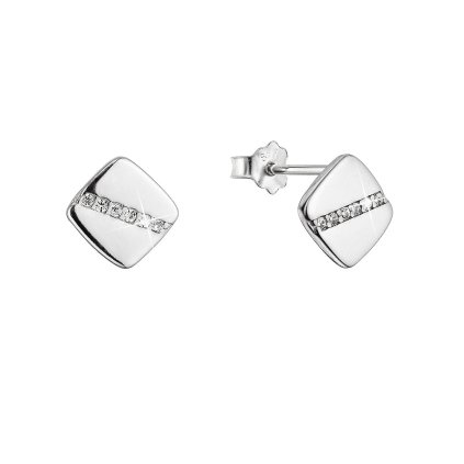 32750 stribrne nausnice ctverecky se zirkony 11522 1 crystal