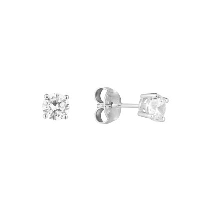 32879 stribrne nausnice pecky s kulatym zirkonem 11530 1 crystal