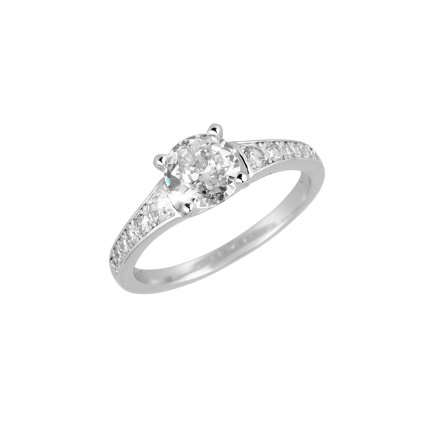 Stříbrný prsten luxusní se zirkony bílý čtverec 15009.1 crystal (Velikost 52 (ø16,6 mm))