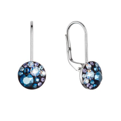 33089 stribrne nausnice visaci s krystaly swarovski modre male 31321 3 blue style
