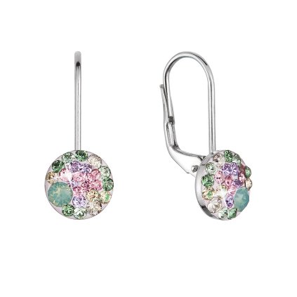 33101 stribrne nausnice visaci s krystaly swarovski zelene male 31321 3 sakura
