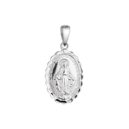 Stříbrný přívěsek madailonek Madonka 64090