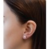 16304 2 stribrne nausnice pecka s krystaly swarovski ab efekt kulate 31113 2