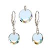 16448 sada sperku s krystaly swarovski nausnice a privesek ab efekt bile kulate 39017 2