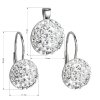 16514 2 sada sperku s krystaly swarovski nausnice a privesek bile kulate 39086 1