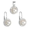 16604 sada sperku s krystaly swarovski nausnice a privesek bila perla kulate 39091 1