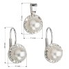 16604 3 sada sperku s krystaly swarovski nausnice a privesek bila perla kulate 39091 1