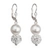 16766 stribrne nausnice visaci se syntetickymi perlami a krystaly swarovski bile kulate 31155 1