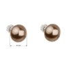 16769 2 stribrne nausnice pecka s perlou swarovski hnede kulate 31142 3