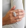 Stříbrný prsten s krystaly Swarovski růžový 35028.3 (Velikost 54 (ø17,2 mm))