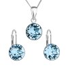 17372 sada sperku s krystaly swarovski nausnice retizek a privesek modre kulate 39140 3 aqua