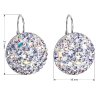17663 2 stribrne nausnice visaci s krystaly swarovski fialove kulate 31161 3 violet