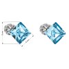 17912 2 stribrne nausnice pecka s krystaly swarovski modry ctverec 31065 3 aqua