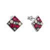 18470 nausnice bizuterie se swarovski krystaly cervene kosoctverec 51032 3 ruby