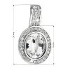19412 1 stribrny privesek s krystaly swarovski bily kulaty 34197 1