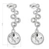 20555 2 stribrne nausnice visaci s krystaly swarovski bile kulate 31265 1