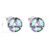 20561 2 stribrne nausnice pecka s krystaly swarovski modrozelene kulate 31267 5