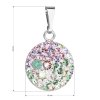 21467 2 stribrny privesek s krystaly swarovski mix barev kulaty 34225 3 sakura