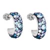 21605 stribrne nausnice kruhy s krystaly swarovski modry pulkruh 31118 3 blue style