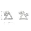 21740 1 stribrne nausnice pecka se zirkonem bily trojuhelnik 11037 1