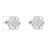 21746 2 stribrne nausnice pecka se zirkonem bily ctverec 11050 1