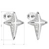 23072 2 stribrne nausnice pecka se zirkonem v bile barve 11034 1