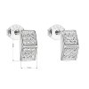 23171 2 stribrne nausnice pecka se zirkonem v bile barve 11101 1