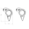 23177 2 stribrne nausnice pecka se zirkonem bily kruh 11103 1