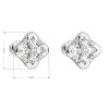 23300 2 stribrne nausnice pecka se zirkonem bila kyticka 11157 1