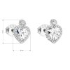 23303 2 stribrne nausnice pecka se zirkonem bile srdce 11158 1