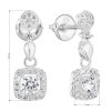 24173 2 stribrne nausnice visaci se zirkonem v bile barve 11329 1