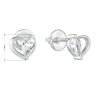 24401 2 stribrne nausnice pecka se zirkonem bile srdce 11260 1