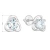 24452 2 stribrne nausnice pecka se zirkonem v bile barve 11263 1