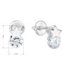 24506 2 stribrne nausnice pecka se zirkonem bila hvezdicka 11267 1