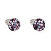 24563 stribrne nausnice pecka s krystaly swarovski mix barev kulate 31336 3 magic violet