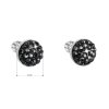 24581 1 stribrne nausnice pecka s krystaly swarovski cerne kulate 31336 5 hematite