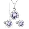 24752 1 sada sperku s krystaly swarovski nausnice retizek a privesek fialove kulate 39352 3 violet
