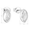 25067 2 stribrne nausnice pecka se zirkonem v bile barve 11011 1
