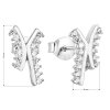 25151 2 stribrne nausnice pecka se zirkonem v bile barve 11151 1