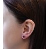 25739 1 stribrne nausnice pecka se swarovski krystaly cervene kulate 31113 3 ruby