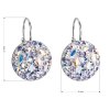 25796 3 stribrne nausnice visaci s krystaly swarovski fialove kulate 31176 3 violet