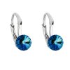 25844 stribrne nausnice visaci s krystaly swarovski modre kulate 31230 5 bermuda blue