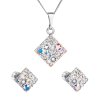 26009 sada sperku s krystaly swarovski nausnice retizek a privesek ab efekt kosoctverec 39126 2
