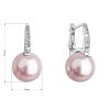 26426 2 stribrne nausnice visaci se swarovski perlou a krystaly 31301 3 rosaline