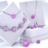 27539 1 sada sperku se syntetickym opalem a krystaly preciosa nausnice a privesek svetle ruzove kulate 39160 1